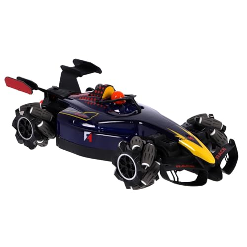 R/C 360° Drift-RC-Auto mit Licht-, Sound- & Raucheffekten | Ferngesteuertes Fahrzeug mit multidirektionalen Rädern & 2,4 GHz Steuerung | USB-Ladung & robuste Bauweise für Kinder ab 6 Jahren von R/C