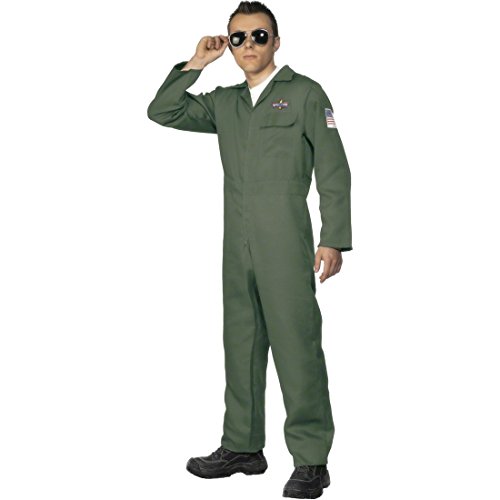 R.H.Smith & Sons Piloten Kostüm Top Gun Kostüm Piloten Kostüme Piloten Uniform Pilotenkostüm M 48/50 von NET TOYS