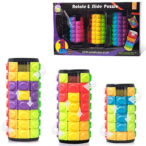 R.Y.TOYS Rubix Cube, Fidget Cube Spielzeug, Magic Cube Puzzle, Gehirn-Teasers für Erwachsene, Trick-Puzzle, Geschenk für Kinder (8 Farben: 6 Schichten + 7 Schichten + 8 Schichten) von R.Y.TOYS