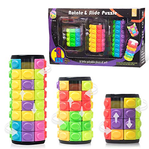 R.Y.TOYS Rubix Cube, Fidget Cube Spielzeug, Magic Cube Puzzle, Gehirn Teasers für Erwachsene, Trick-Puzzle-Spiel, Geschenk für Kinder (8 Farben: 4 Schichten + 6 Schichten + 8 Schichten) von R.Y.TOYS