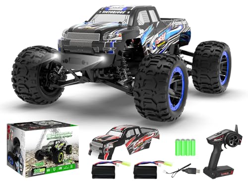 RACENT Ferngesteuertes Auto, 1:16 RC Autos 4WD Offroad RC Auto 45 km/h, 2 Akkus 40 Minuten, 2.4-GHz Fernbedienung Rennenauto Spielzeug für Erwachsene und Kinder (785-5 Blau) von RACENT