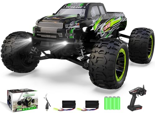 RACENT Ferngesteuertes Auto, 1:16 RC Autos 4WD Offroad RC Auto 45 km/h, 2 Akkus 40 Minuten, 2.4-GHz Fernbedienung Rennenauto Spielzeug für Erwachsene und Kinder (785-5 Grün) von RACENT