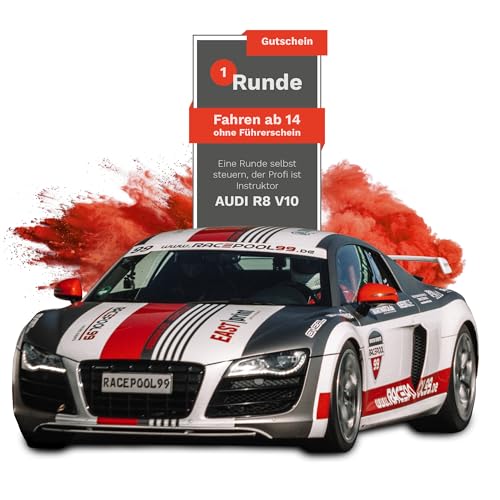 Racepool99 Erlebnis Gutschein - 1 Runde als Young Driver (14-18 Jahre) selber Fahren mit Audi R8 auf Rennstrecke Groß Dölln/Geschenkideen für Jugendliche & Junge Männer von RACEPOOL99 Steve Mizera