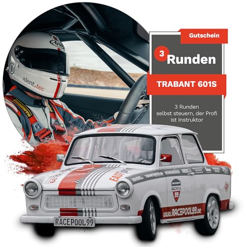 Racepool99 Erlebnis Gutschein - 3 Runden selber Fahren kompatibel mit Trabant 601S auf Rennstrecke Bilster Berg/Geschenke für Autoliebhaber/Geschenk für Männer & Frauen Racepool99 Erlebnis Gutschein - 3 Runden selber Fahren kompatibel mit Trabant 601S auf Rennstrecke Bilster Berg/Geschenke für Autoliebhaber/Geschenk für Männer & Frauen von RACEPOOL99 Steve Mizera