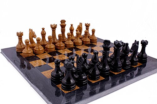 RADICAL 16 Inches Handmade Black and Golden Original Hand Crafted Marble Full Chess Game Set RADICAL 16 Inches Handmade Black and Golden Original Hand Crafted Marble Full Chess Game Set von RADICALn