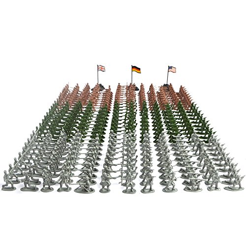 RAINBOW TOYFROG detailreiche Spielzeugsoldaten aus Plastik - 300 Teile - Mini Armee Figuren des Militärs aus Kunststoff für Kinder und Erwachsene - Tolle Spielzeug Zinn Soldaten von RAINBOW TOYFROG