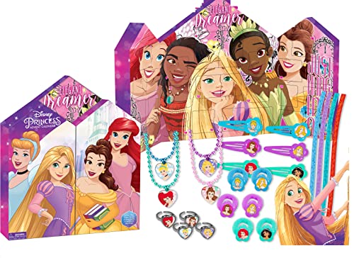 Disney Princess Girls Christmas Advent Calendar XMAS Filled With Hair Accessories, Clips, Jewelry Advent Calendar von RAM ONLINE