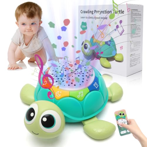 RANJIMA Baby Spielzeug ab 6 12 Monate, Musik Spielzeug mit Licht und Sternprojektion, Projektor Kinderspielzeug, Lernspielzeug für Kleinkind ab 6 7 8 9 10 12 Monate Junge Mädchen Krabbelnde Geschenk von RANJIMA