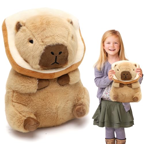 RANJIMA Capybara Plüschtier,30 cm Capybara Kuscheltier mit Abnehmbare Toast Stofftier,Wasserschwein Plüsch Kissen Spielzeug,Kawaii Wurfkissen Home Deko,Weihnachten Geburtstag Geschenk für Kinder RANJIMA Capybara Plüschtier,30 cm Capybara Kuscheltier mit Abnehmbare Toast Stofftier,Wasserschwein Plüsch Kissen Spielzeug,Kawaii Wurfkissen Home Deko,Weihnachten Geburtstag Geschenk für Kinder von RANJIMA