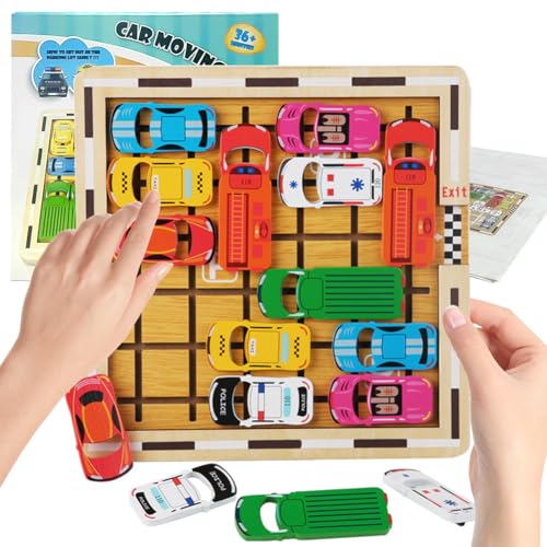 Rush Hour Spiel,Parkspiele,Auto Spielzeug Stauspiel Logikspiel mit 120 Levels, Denken Logik Puzzle Spiele ab 3 4 5 6 7 8 Jahren, Brettspiele Kinderspielzeug Familienspiel Reisespiel für Jungen Mädchen von RANJIMA