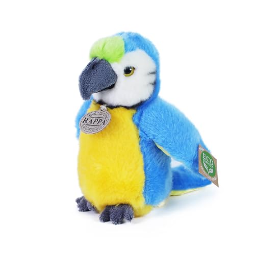 RAPPA Plüsch Papagei blau 19 cm UMWELTFREUNDLICH von RAPPA