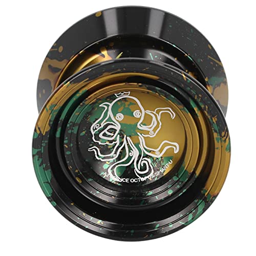 Die Aluminiumlegierung entspricht nicht dem Yoyo-Ball, mit einer hervorragenden Rotation für fortgeschrittene Spieler, Aluminiumlegierung, körperliche Koordinationsübungen (goldfarben/schwarz) von RASTKY