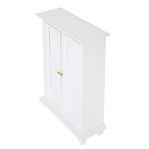 Puppenhaus Weiße Holzgarderobe mit Doppel -Tür -Schrank 1:12 Miniaturmodell für Schlafzimmerdekoration Puppenhaus Weiße Holzgarderobe mit Doppel -Tür -Schrank 1:12 Miniaturmodell für Schlafzimmerdekoration von RASTKY