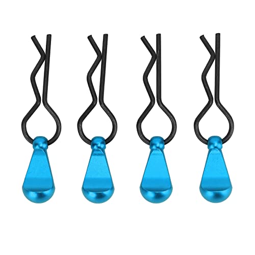 RASTKY 4pcs Edelstahl RC -Karosserie -Clamp/Holder Stifte mit Aluminiumlegierhandle 1/8 1/10 RC Autos R Formklammern Einfache Installation und Entfernung (Blue) von RASTKY