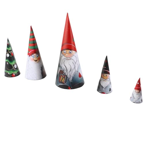 RASTKY 5 Stücke Weihnachts -Matryoshka -Puppen Stapelkollektion Festliche Heimdekoration, Perfekte Weihnachtsschmuckbäume, Partys und Feiertage, Sichere und Haustiere. (300g mit Pinsel) von RASTKY