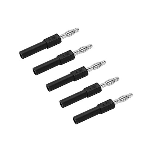 RASTKY 5pcs 4mm Banana Plug -Adapter Starke Konnektivität Gute Leitfähigkeit 4mm Bis 2mm Conversion Banana Plug Elektronik/Home Audio/Home Audio Zubehör/ (Black) von RASTKY