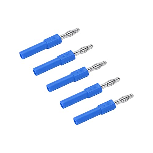 RASTKY 5pcs 4mm Banana Plug -Adapter Starke Konnektivität Gute Leitfähigkeit 4mm Bis 2mm Conversion Banana Plug Elektronik/Home Audio/Home Audio Zubehör/ (Blue) von RASTKY