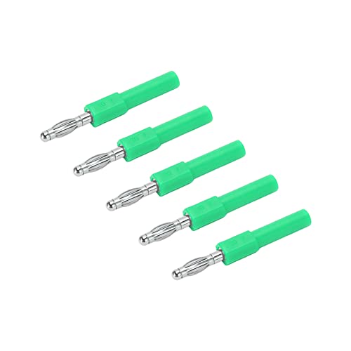 RASTKY 5pcs 4mm Banana Plug -Adapter Starke Konnektivität Gute Leitfähigkeit 4mm Bis 2mm Conversion Banana Plug Elektronik/Home Audio/Home Audio Zubehör/ (Green) von RASTKY