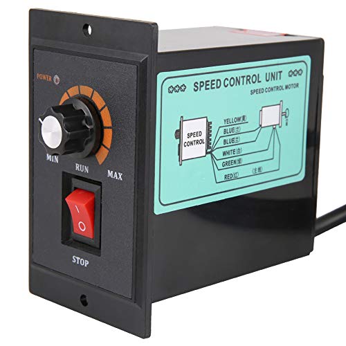 RASTKY Elektromotor Speed Controller AC 220 V 50/60 Hz Einphasen-Wechselstrom-Motordrehzahlregler mit Geschwindigkeitsregelung-US-52-rot 300 W/400 W/500W (400W) von RASTKY