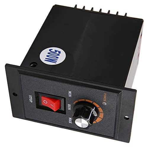 RASTKY Elektromotor Speed Controller AC 220 V 50/60 Hz Einphasen-Wechselstrom-Motordrehzahlregler mit Geschwindigkeitsregelung-US-52-rot 300 W/400 W/500W (500W) von RASTKY