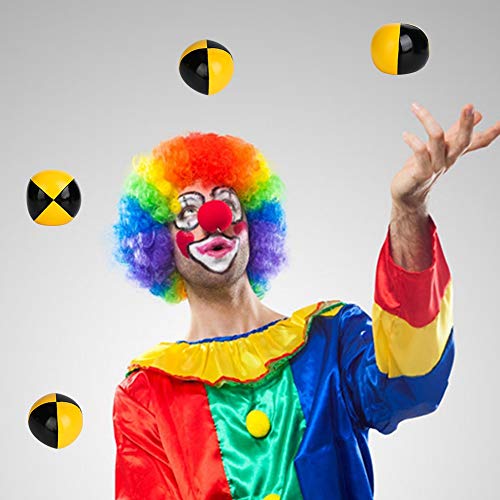 RASTKY Jongleingset für Anfänger - 3pcs Gelbe Schwarze PU -Knallbälle für das Jonglieren des Übens von RASTKY