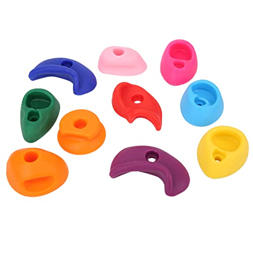 RASTKY Mehrfarbige Klettern Haltungen für Felswände Im Freien + 10 Stück Klettern Hält Mehrfarbige Große Hält Outdoor Large Felswandgriffe + Große Felswandgriffe (Mittelgroße 10 Packungen) von RASTKY
