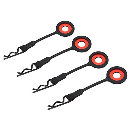 RASTKY RC -Körperclips -Stifte für 1/10 Modellauto RC Karosserie Retainerclips 4pcs (Black) von RASTKY