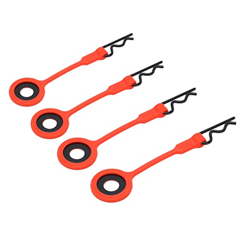RASTKY RC -Körperclips -Stifte für 1/10 Modellauto RC Karosserie Retainerclips 4pcs (Rot) von RASTKY