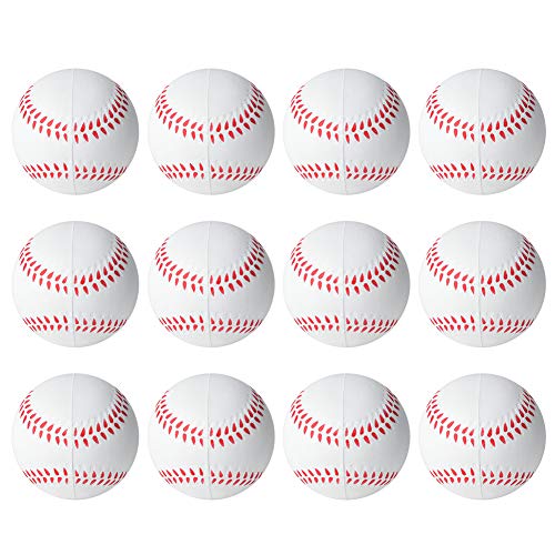 RASTKY Soft Foam Dodgeball für - 12pcs 6,3 cm Spielplatz Full Weiche Eva Elastic Ball - Stressspielzeug Zum Spaß und Entspannung (Baseball) von RASTKY