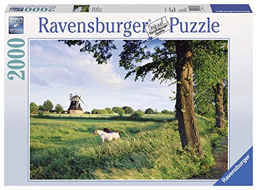 Ravensburger 16635 - Pferde vor Windmühle, 2000 Teile Puzzle von RAVENSBURGER PUZZLE