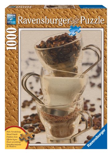 Ravensburger 19003 - Kaffee Stillleben - 1000 Teile Holzstruktur Puzzle von RAVENSBURGER PUZZLE