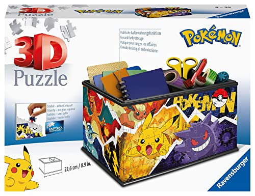 Ravensburger 3D Puzzle 11546 - Aufbewahrungsbox Pokémon - Praktischer Organizer für Pokémon Fans ab 8 Jahren - Pokémon Spielzeug, Pokémon Geschenk von Ravensburger