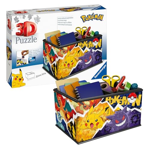 Ravensburger 3D Puzzle 11546 - Aufbewahrungsbox Pokémon - Praktischer Organizer für Pokémon Fans ab 8 Jahren - Pokémon Spielzeug, Pokémon Geschenk von Ravensburger