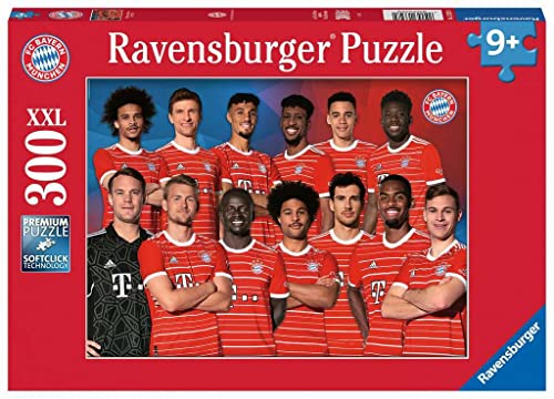 Ravensburger Kinderpuzzle 13328 - FC Bayern Saison 2022/2023 - 300 Teile XXL FC Bayern München Puzzle für Kinder ab 9 Jahren von Ravensburger