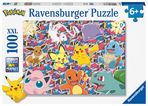 Ravensburger Kinderpuzzle 13338 - Bereit zu kämpfen! - 100 Teile XXL Pokémon Puzzle für Kinder ab 6 Jahren von Ravensburger