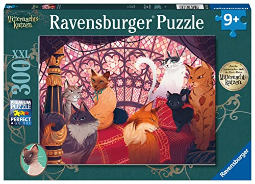 Ravensburger Kinderpuzzle 13362 - Auf der Suche nach dem magischen Halsband - 300 Teile XXL Mitternachtskatzen Puzzle für Kinder ab 9 Jahren von Ravensburger