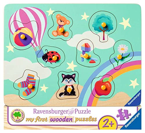Ravensburger Kinderpuzzle - 03144 Meine ersten Dinge - my first wooden puzzle mit 9 Teilen - Puzzle für Kinder ab 2 Jahren - Holzpuzzle von Ravensburger