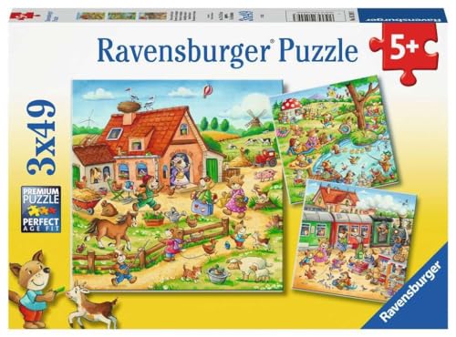 Ravensburger Kinderpuzzle - Ferien auf dem Land - 3x49 Teile Puzzle für Kinder ab 5 Jahren Ravensburger Kinderpuzzle - Ferien auf dem Land - 3x49 Teile Puzzle für Kinder ab 5 Jahren von Ravensburger