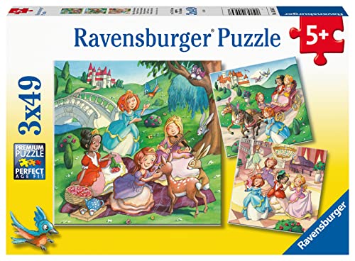Ravensburger Kinderpuzzle - Kleine Prinzessinnen - 3x49 Teile Puzzle für Kinder ab 5 Jahren von Ravensburger