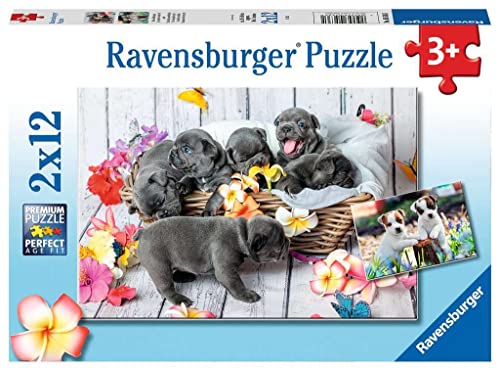 Ravensburger Kinderpuzzle - 05636 Kleine Fellknäuel - 2x12 Teile Puzzle für Kinder ab 3 Jahren von Ravensburger
