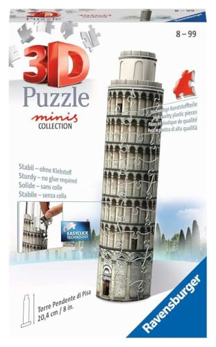 Ravensburger 3D Puzzle 11247 - Mini Schiefer Turm von Pisa - Miniaturversion des berühmten Wahrzeichens aus Italien zum Puzzeln in 3D - ab 8 Jahren von Ravensburger