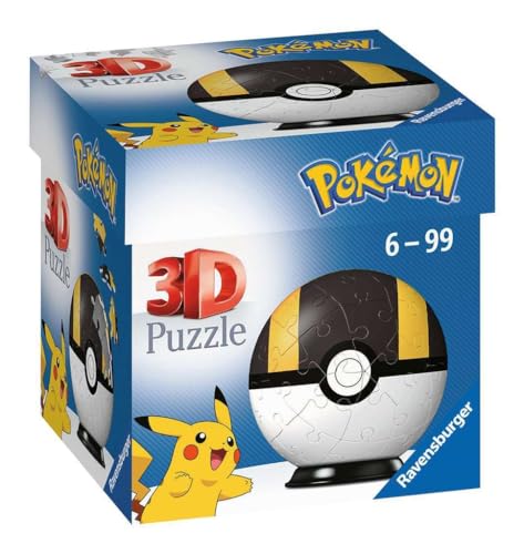 Ravensburger 3D Puzzle 11266 - Puzzle-Ball Pokémon Pokéballs - Hyperball - [EN] Ultra Ball - für große und kleine Pokémon Fans ab 6 Jahren von Ravensburger