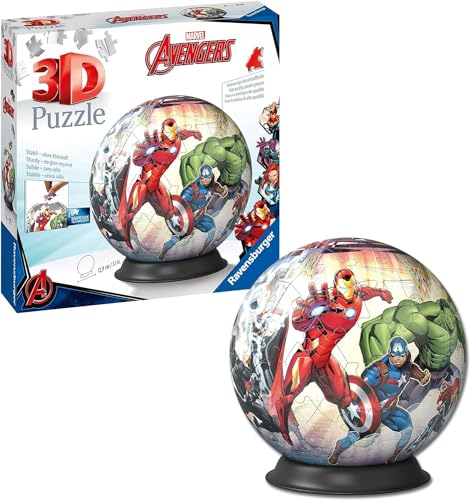 Ravensburger 3D Puzzle 11496 - Puzzle-Ball Avengers - 72 Teile - Puzzle-Ball für Superhelden und Marvel-Fans ab 6 Jahren von Ravensburger