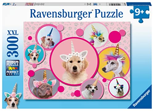 Ravensburger Kinderpuzzle - 13297 Knuffige Einhorn-Hunde - 300 Teile XXL Puzzle für Kinder ab 9 Jahren von Ravensburger