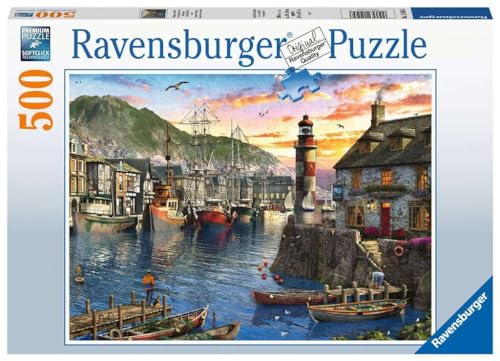 Ravensburger Puzzle 15045 - Morgens am Hafen - 500 Teile Puzzle für Erwachsene und Kinder ab 10 Jahren von Ravensburger