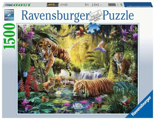 Ravensburger Puzzle 16005 - Idylle am Wasserloch - 1500 Teile Puzzle für Erwachsene und Kinder ab 14 Jahren, Puzzle mit Tiger-Motiv von Ravensburger