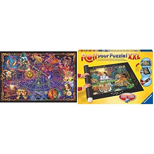 Ravensburger Puzzle 16718 - Sternzeichen - 3000 Teile Puzzle & Ravensburger Roll Your Puzzle XXL - Puzzlematte für Puzzles mit bis zu 3000 Teilen, Puzzleunterlage zum Rollen von RAVENSBURGER PUZZLE