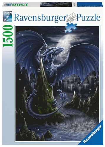 Ravensburger Puzzle 17105 - Der Schwarzblaue Drache - 1500 Teile Puzzle für Erwachsene und Kinder ab 14 Jahren - Fantasy-Puzzle von Ravensburger
