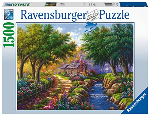 Ravensburger Puzzle 17109 - Cottage am Fluß - 1500 Teile Puzzle für Erwachsene und Kinder ab 14 Jahren, Landschaftspuzzle von Ravensburger