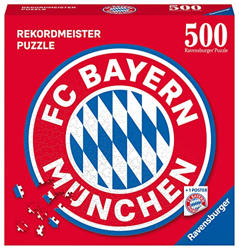 Ravensburger Puzzle 17452 - FC Bayern Logo - 500 Teile FC Bayern München Rundpuzzle für Erwachsene und Kinder ab 14 Jahren von Ravensburger